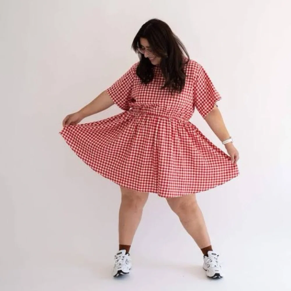 Shiny by Nature Gingham Red Dress - Picture 2 of 5